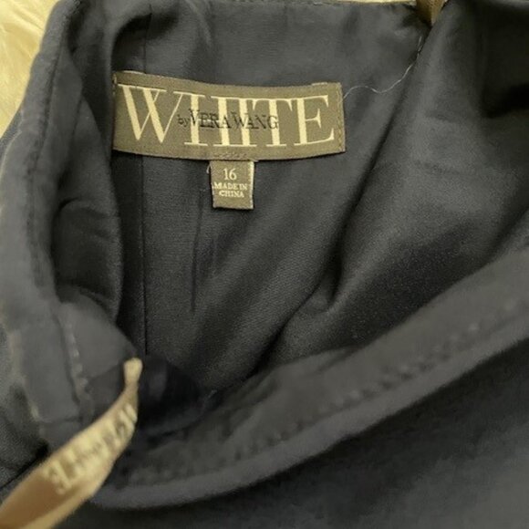 Vera Wang White Strapless Tulip Skirt w Sash Dress - Picture 9 of 9